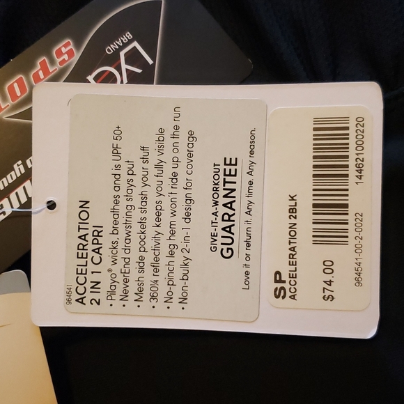 Athleta Acceleration 2 in 1 Capri Black SP nwt - Picture 9 of 12